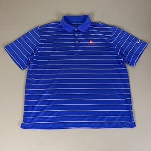 Wells Fargo Championship Nike Polo Shirt Men's Size‎ XL Blue Striped Golf